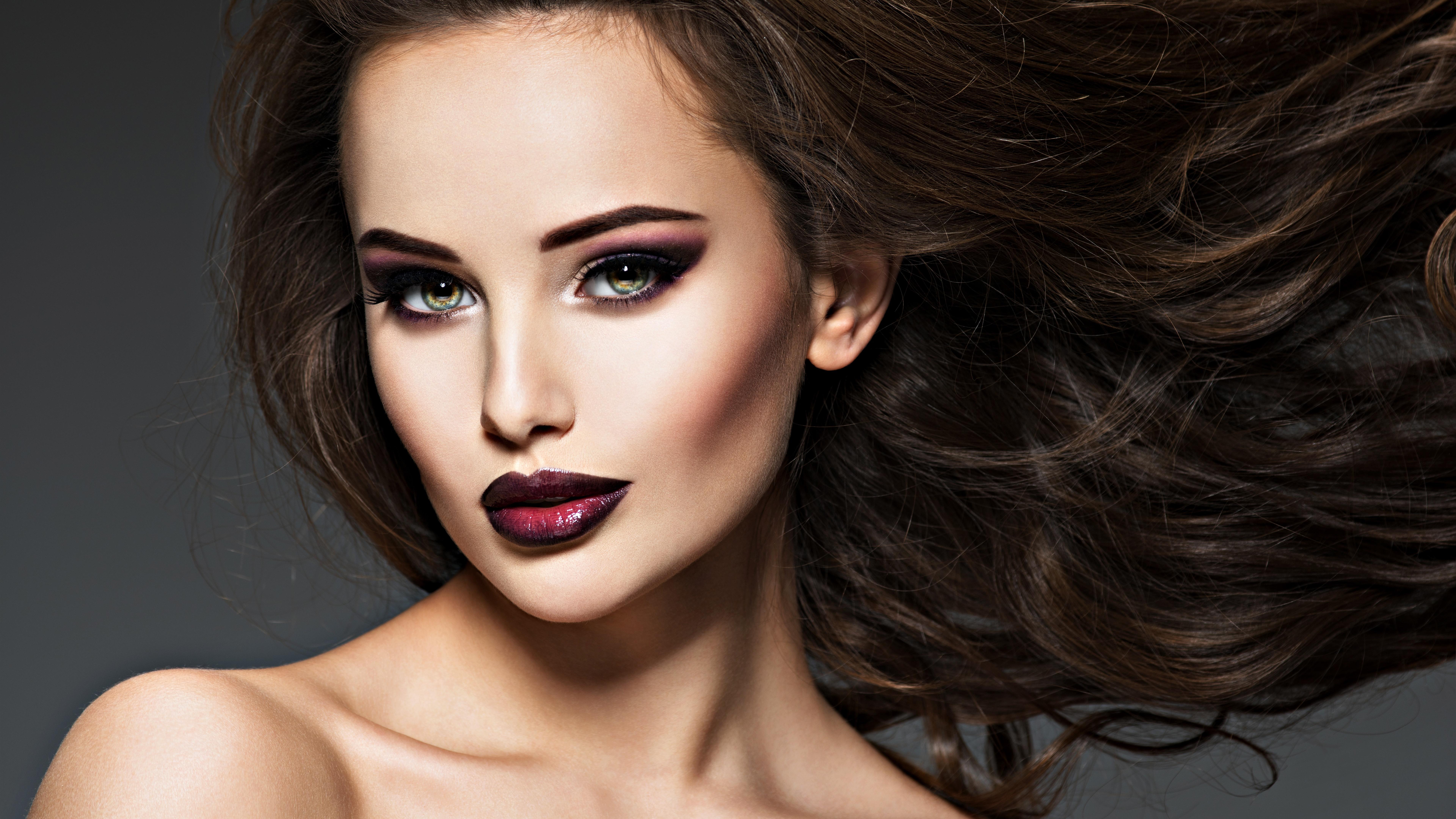 7680x4320 Wallpaper Fashion girl, red lip, hairstyle, makeup 7680x4320 UHD 8K Picture, Image