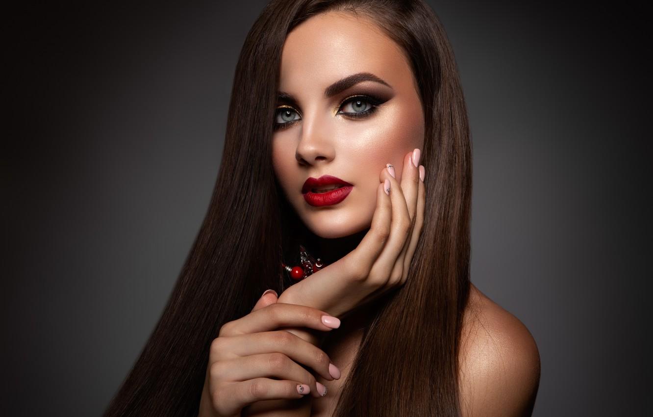 1332x850 Wallpaper girl, portrait, makeup, hairstyle, girl, woman, hair, model, makeup, Korabkova image for desktop, section девушки