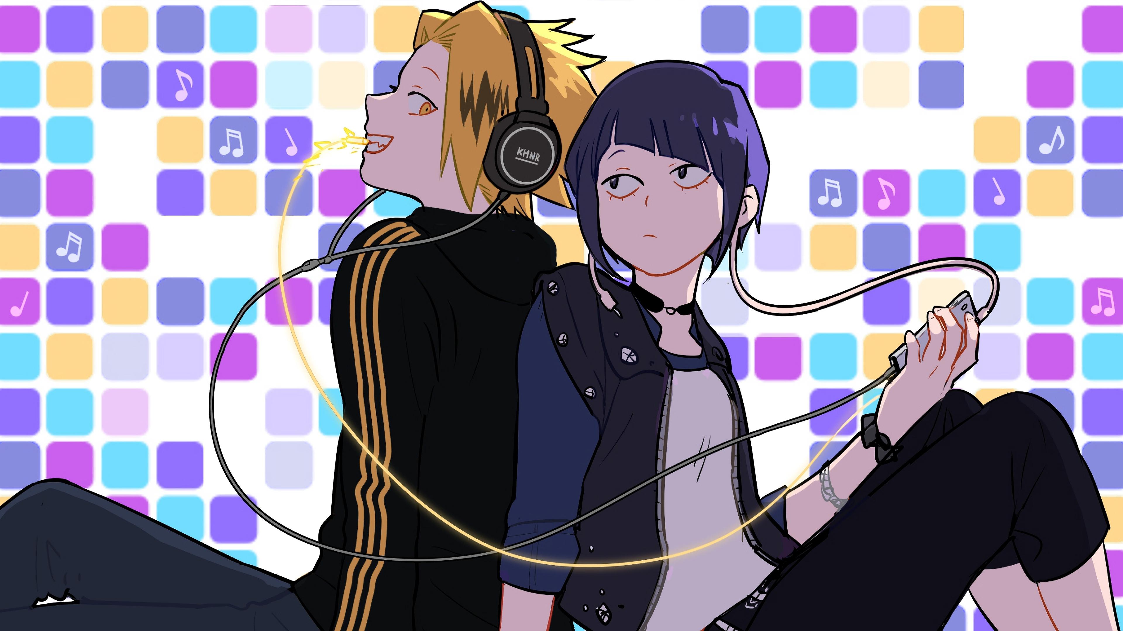 3840x2160 My Hero Academia Denki Kaminari and Kyoka Jiro 4K