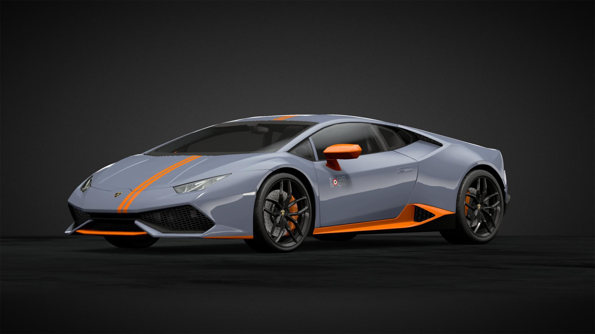 1920x1080 Huracan Avio Gray with Orange Livery by anssi000. Community. Gran Turismo Sport