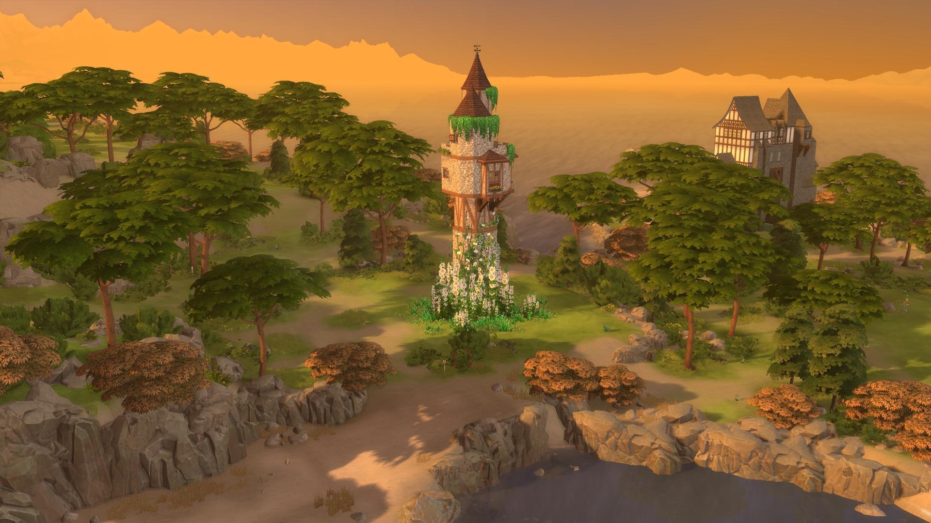 1920x1080 I built a Rapunzel inspired tower in The Sims 4: thesims