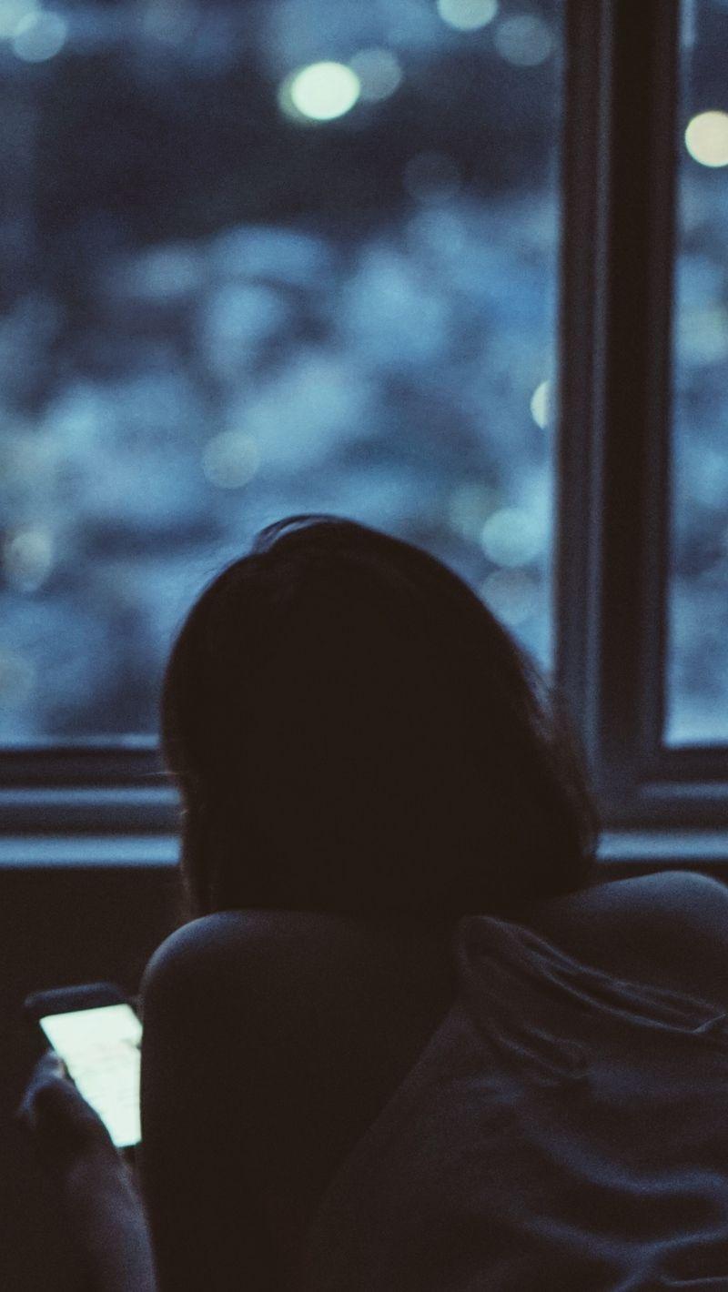 800x1420 Download wallpaper 800x1420 girl, evening, window, phone iphone se