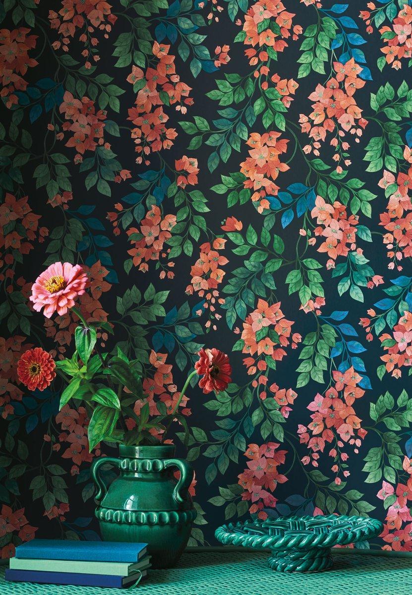 831x1200 Cole & Son Angel's Trumpet 117 3009 & Bougainvillea 117 6017 The Cole & Son Design Studio Has Created Unexpected, Twilight Palettes Giving These Sunshine Loving Sevillian Flowers A New, Contemporary Feel