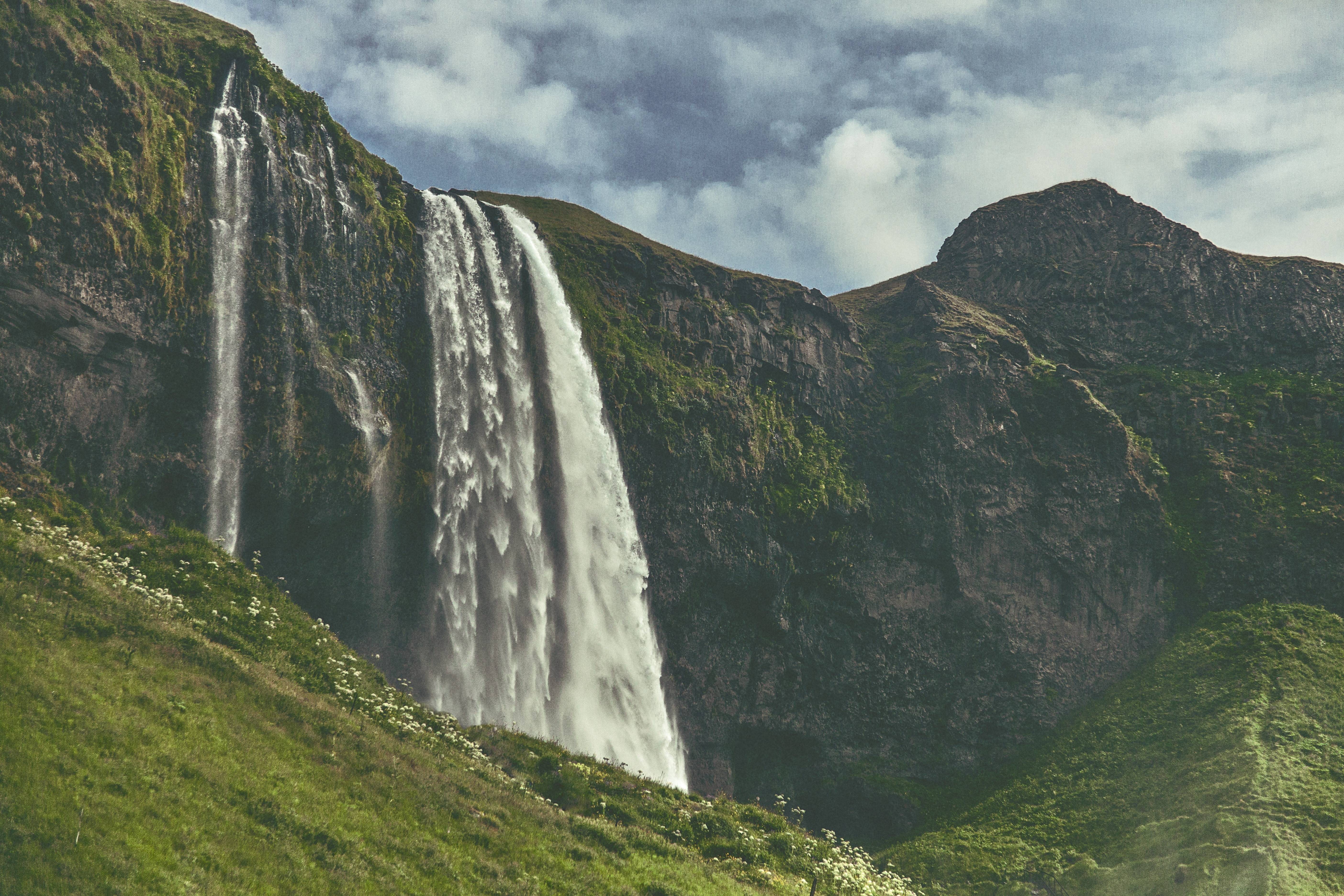 5616x3744 5k ultra HD wallpaper, natural landscape, waterfall, nature, mountainous landforms, highland, mountain, water resources, hill station, water, nature reserve