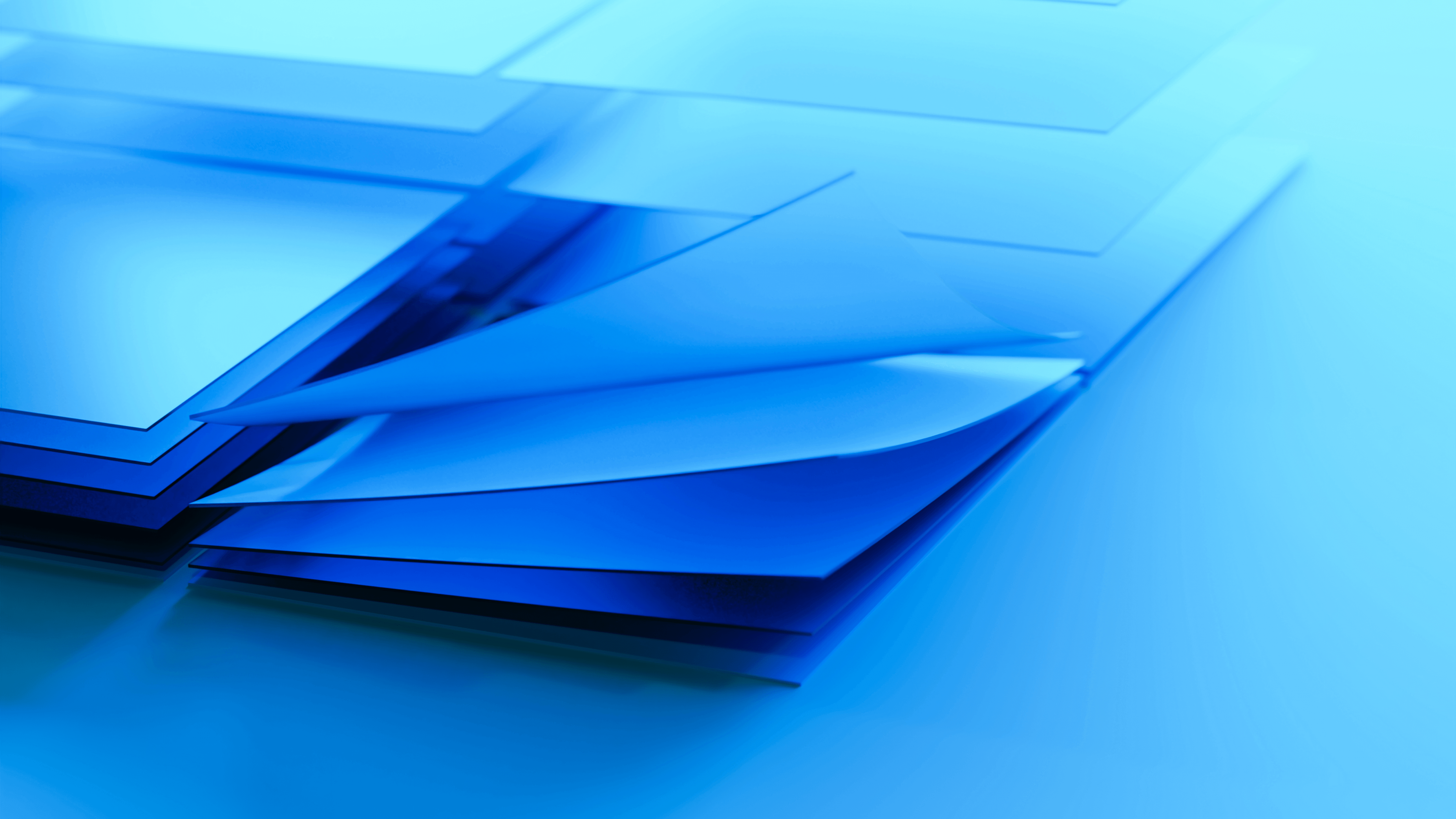 4480x2520 Windows logo Wallpaper 4K, Blue, Layers, 5K, Abstract