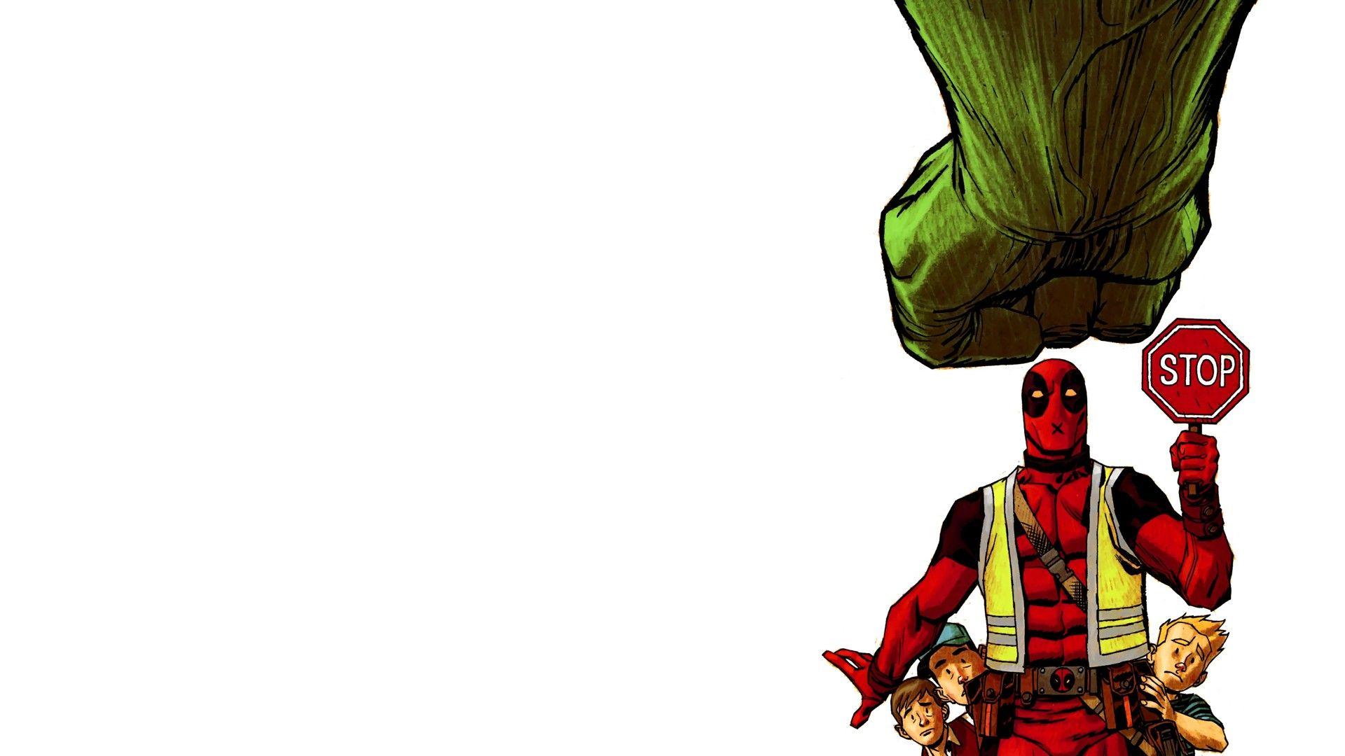 1920x1080 Deadpool Wade Winston Stop Sign Wallpaper HD / Desktop and Mobile