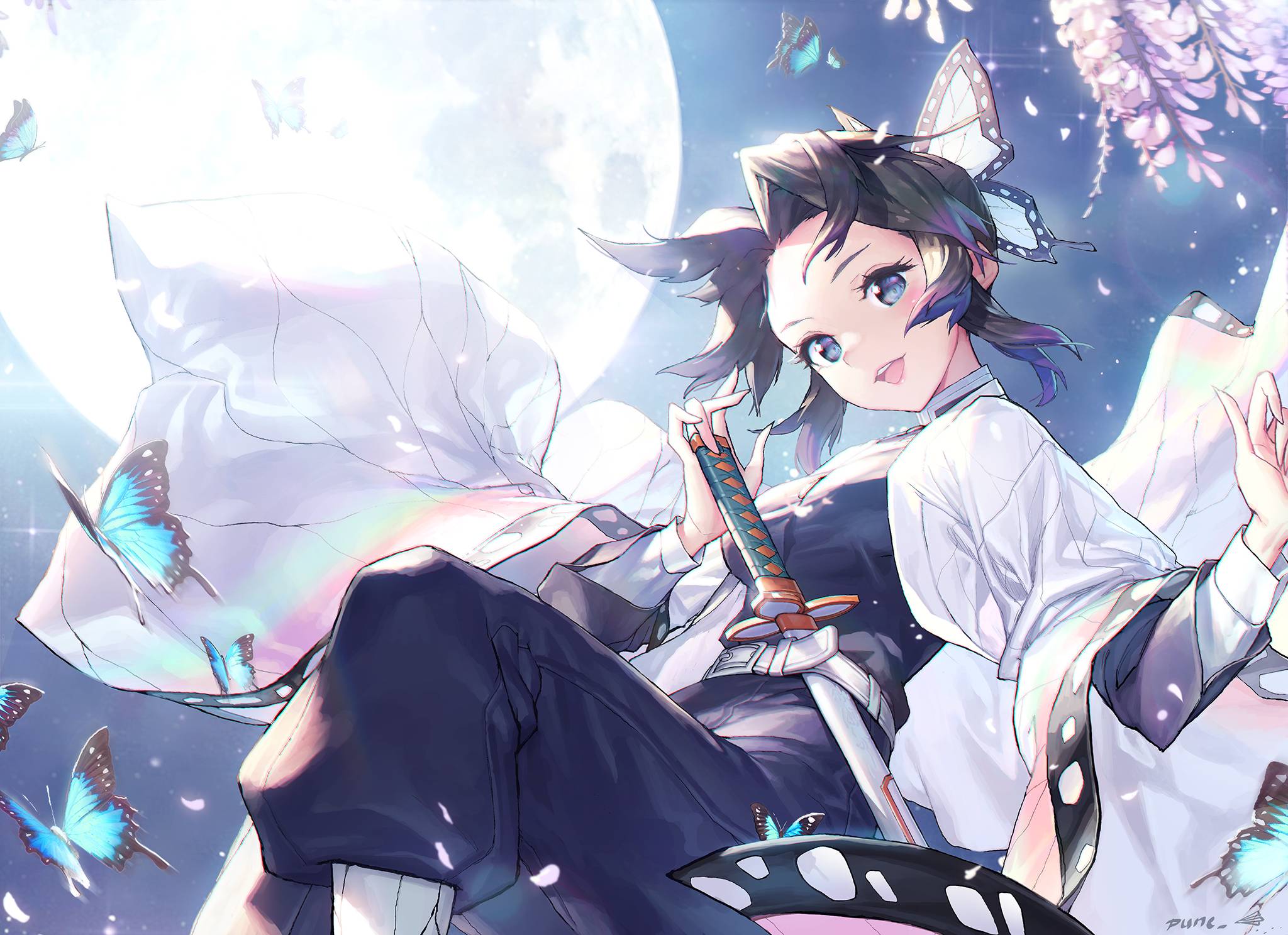 2048x1487 Shinobu Kochou with Butterfly Macbook Pro Retina Wallpaper, HD Anime 4K Wallpaper, Image, Photo and Background