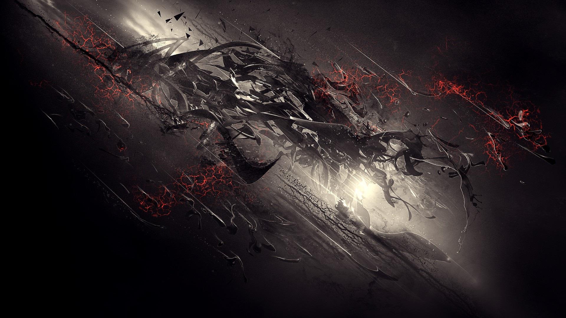 1920x1080 #digital art, #abstract, #dark, D Abstract, wallpaper. Mocah HD Wallpaper