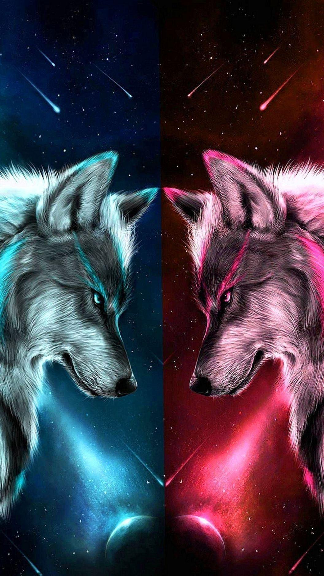 1056x1879 Cool Wolf Wallpaper