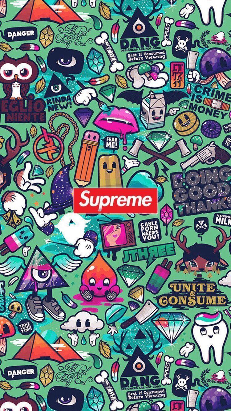 supreme vans wallpaper