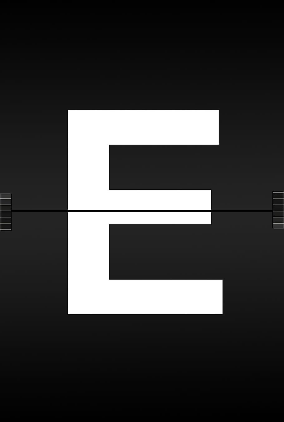 910x1348 White E On Black Background, Letters, Abc, Alphabet