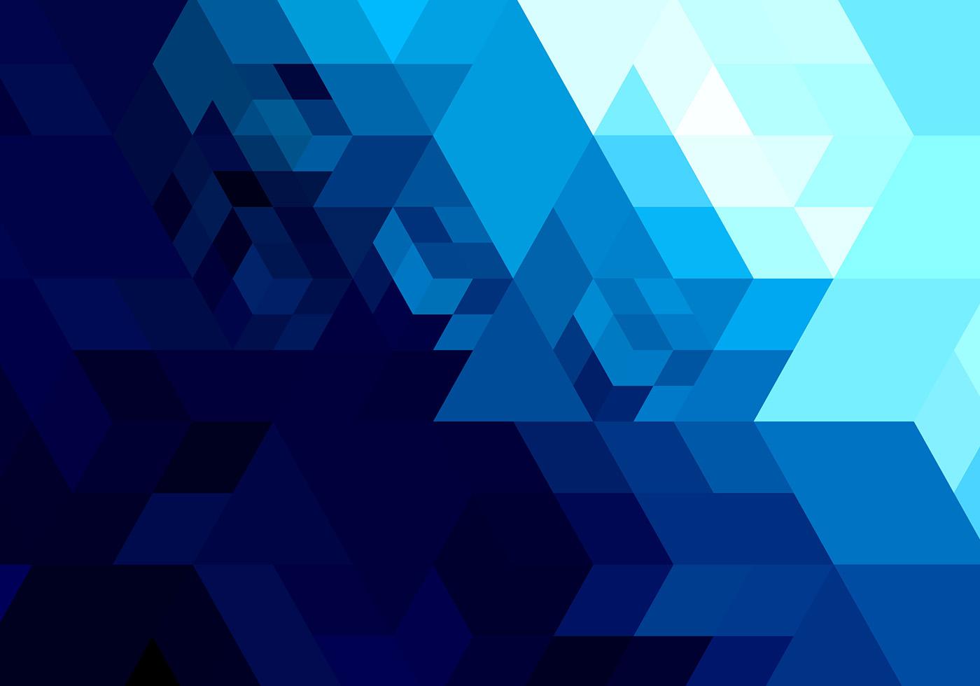 1400x980 Abstract Bright Blue Geometric Shape Vector Shapes Wallpaper Blue HD Wallpaper