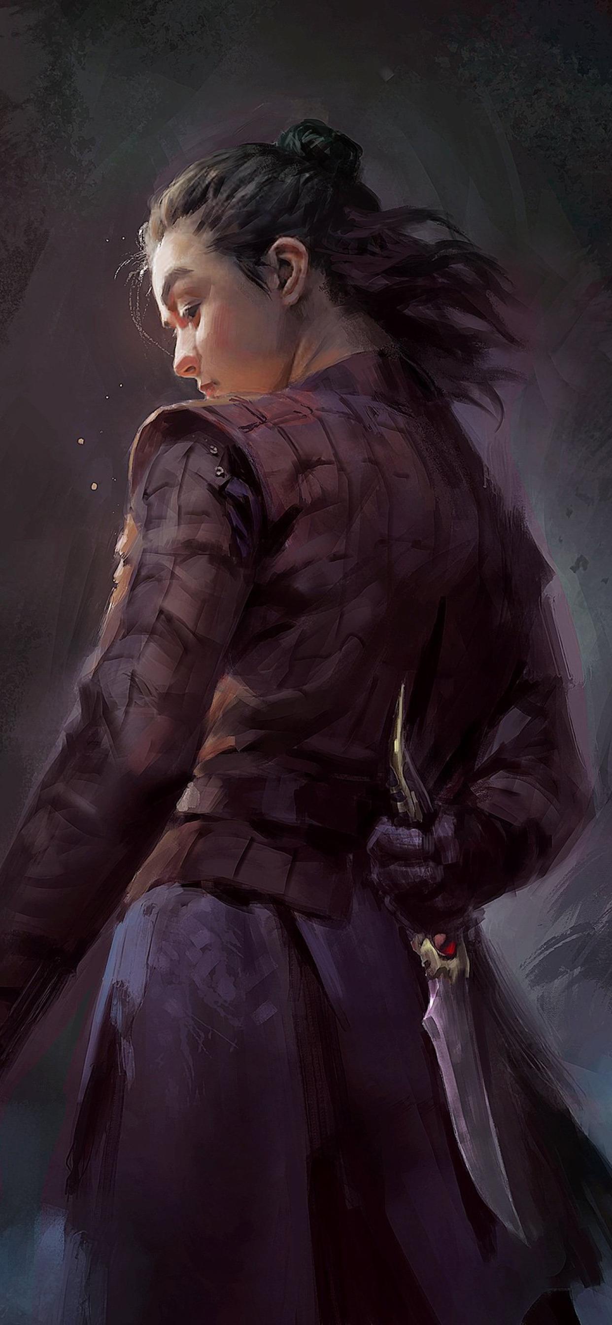 1242x2688 Arya Stark Wallpaper HD