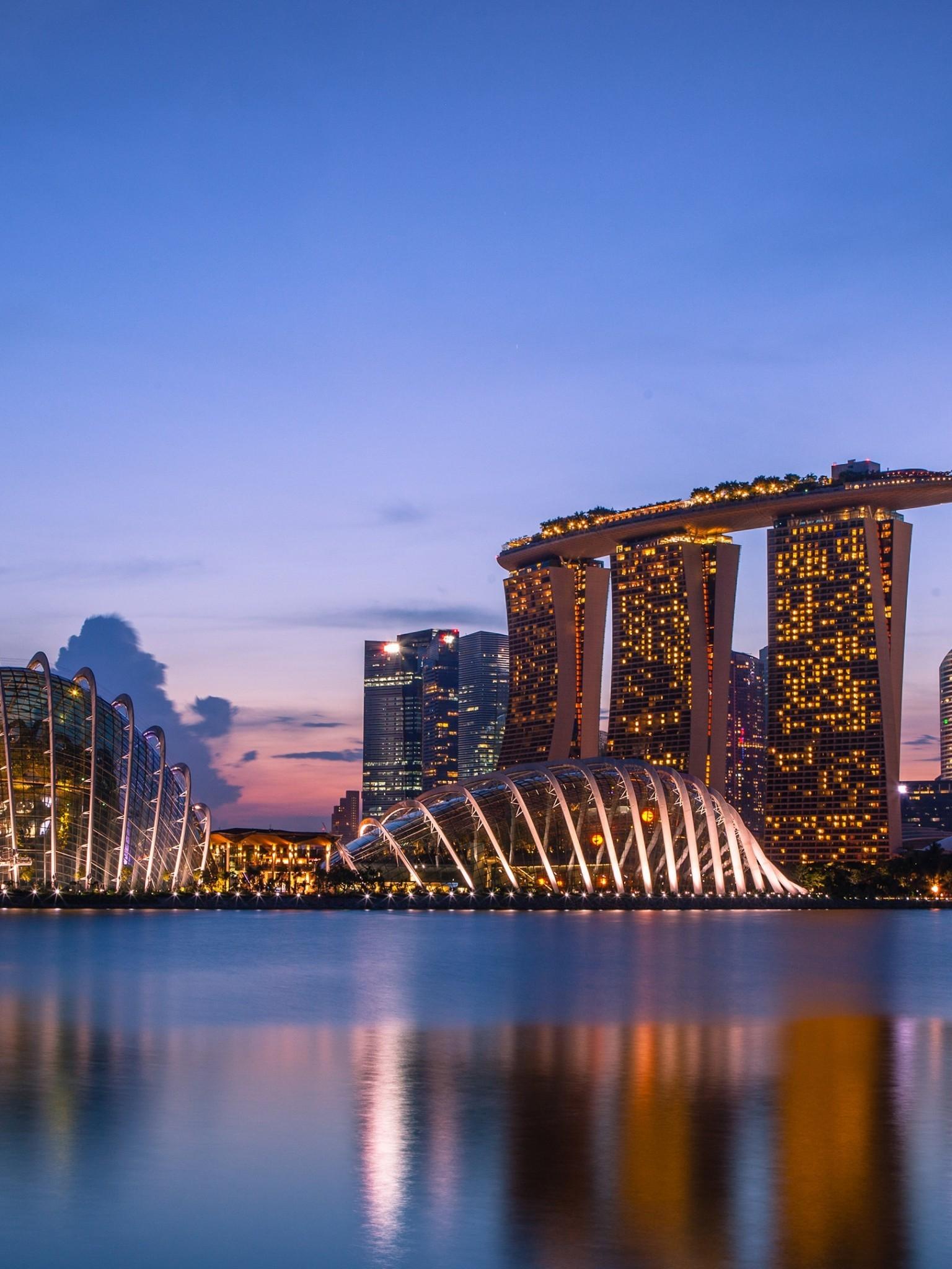 1536x2048 Download 1536x2048 Singapore, Marina Bay Sands, Modern Architecture, Reflection Wallpaper for Apple iPad Mini, Apple IPad 4