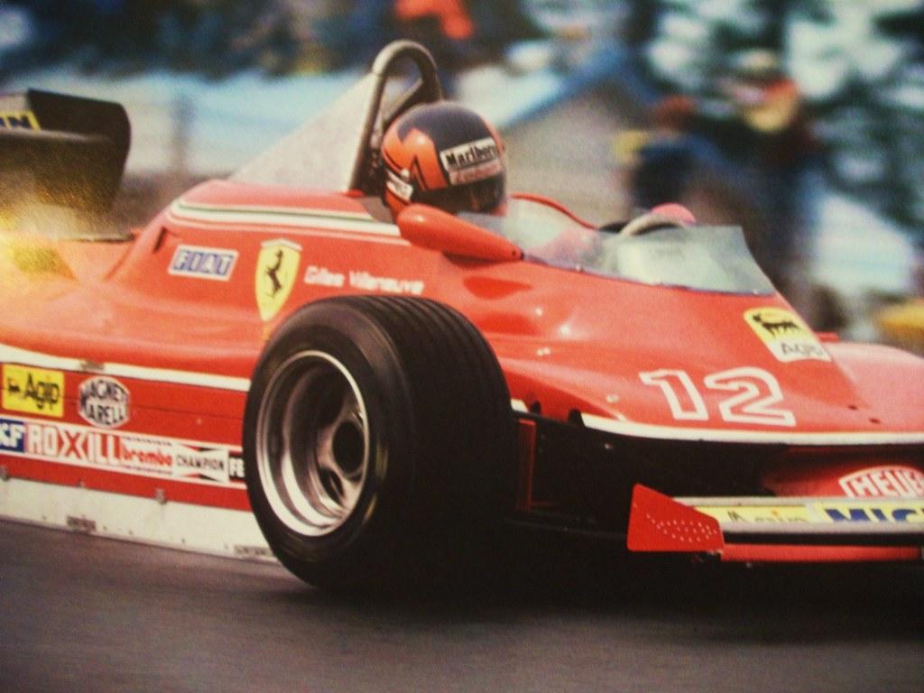 1024x768 Gilles Villeneuve in the Ferrari 312T3. Gilles Villeneuve i