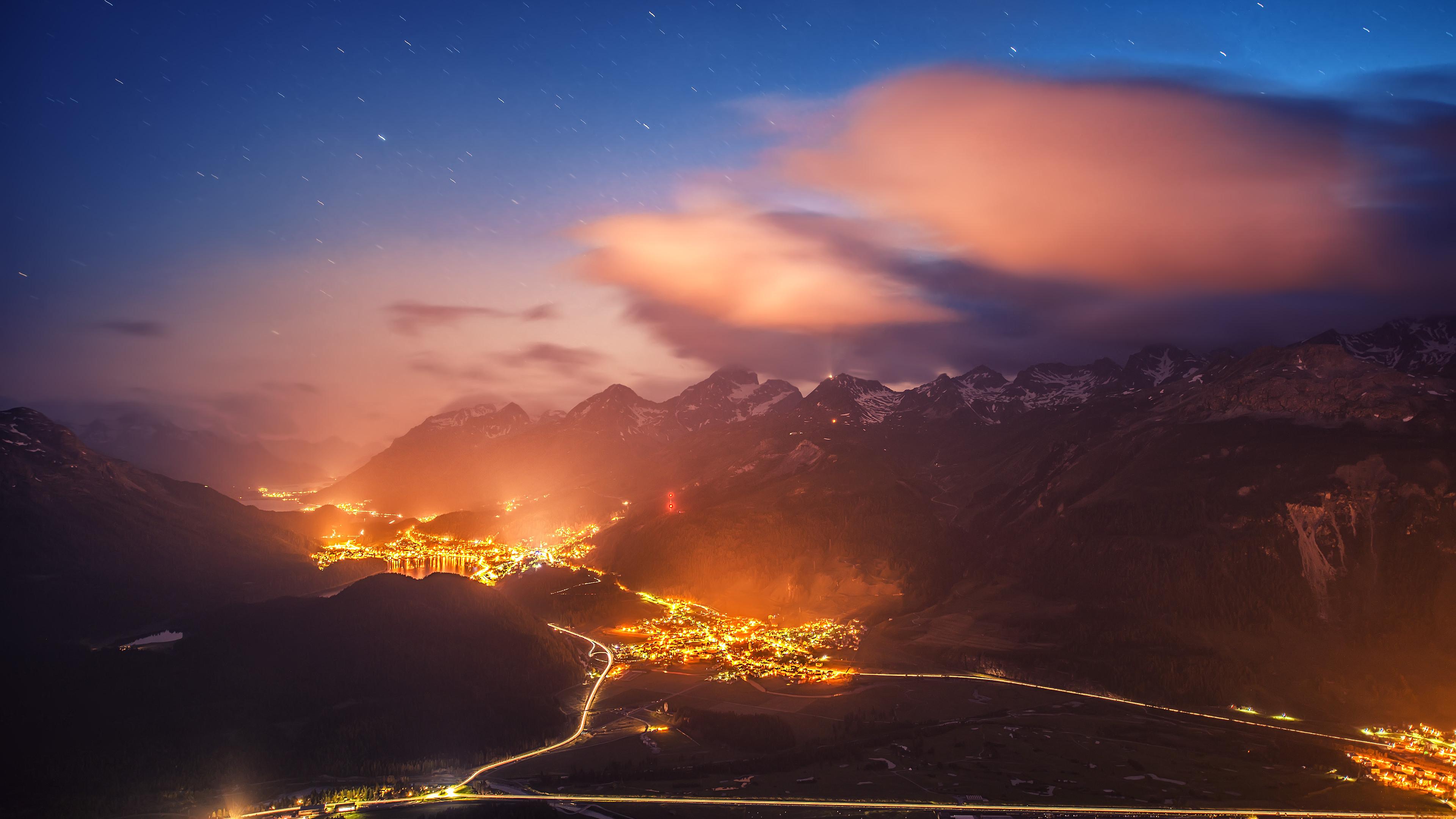 3840x2160 Switzerland Night 4k 1600x900 Resolution HD 4k Wallpaper, Image, Background, Photo and Picture