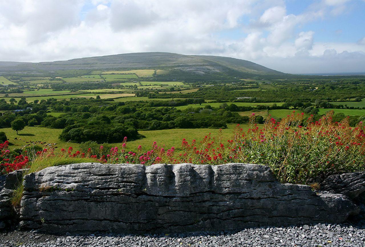 1280x867 Photos Ireland Burren Nature Fields Landscape photography Stones