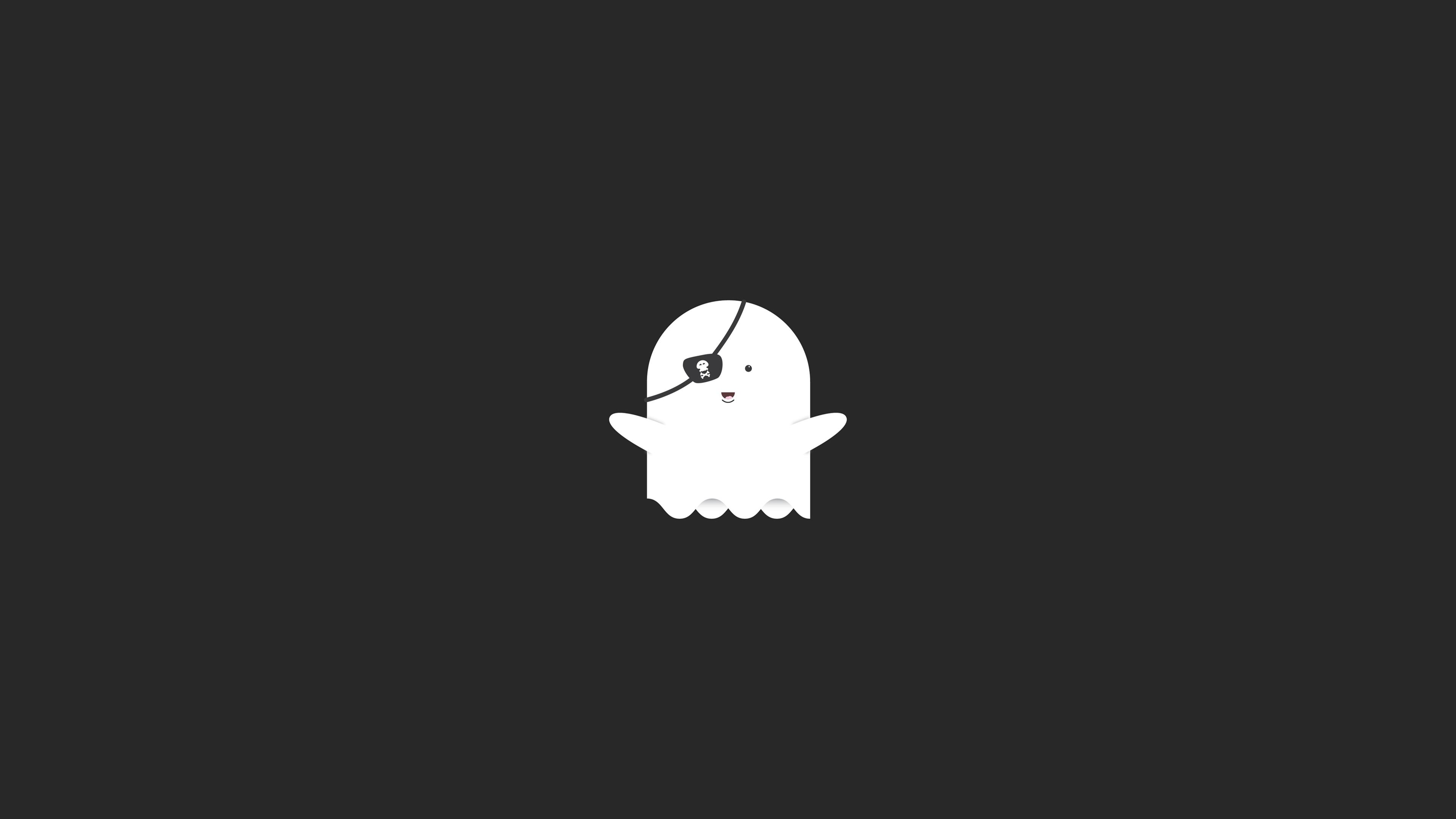 3840x2160 Wallpaper 4k Funny Pirate Ghost Minimalist 4k Wallpaper