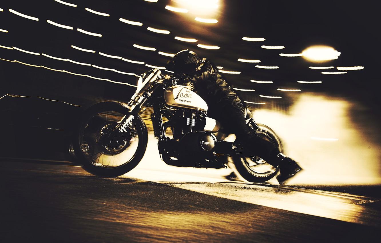 1332x850 Wallpaper bike, night, race, custom, burnout, Triumph, Speedmaster, icon drag bike image for desktop, section мотоциклы