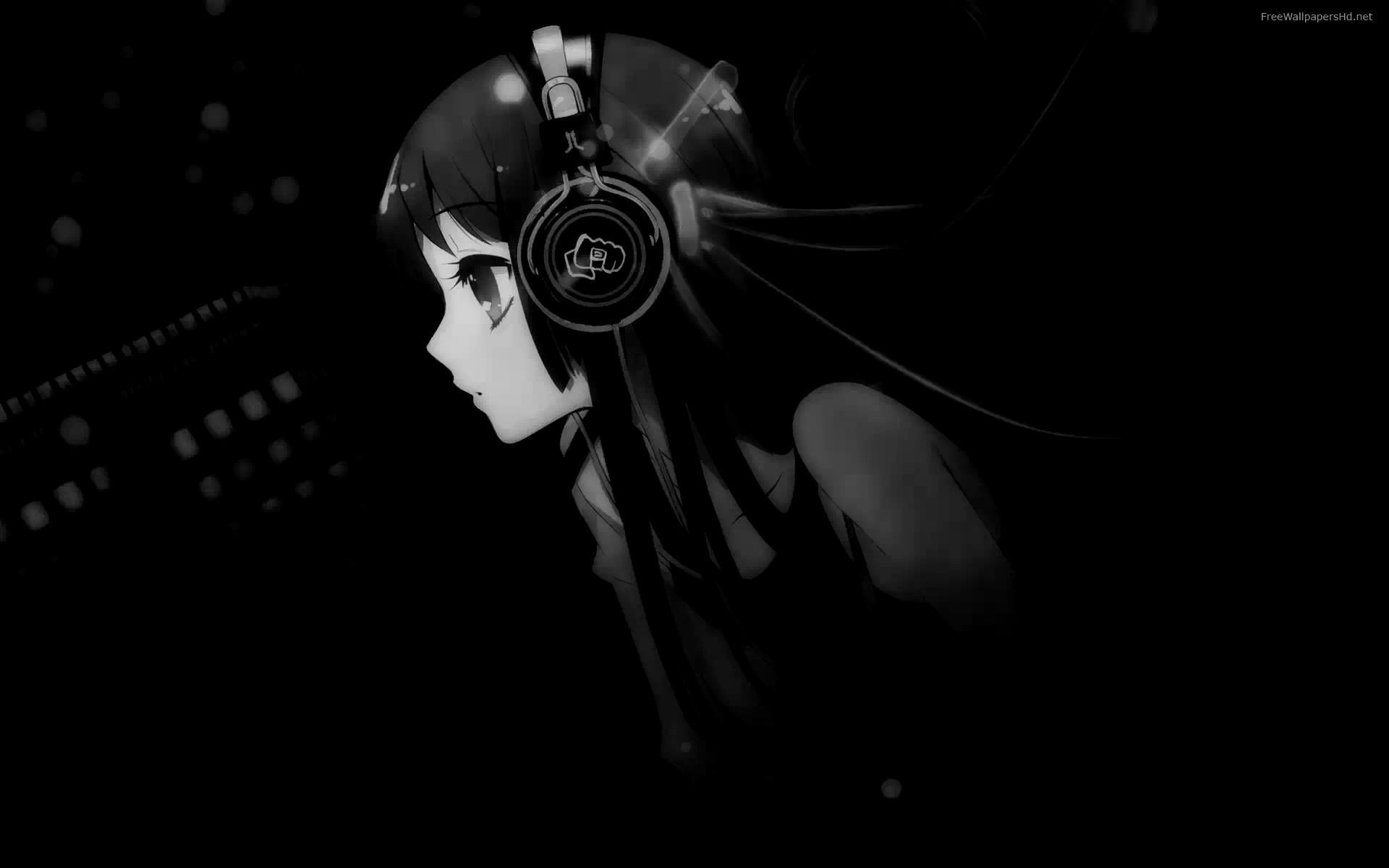 1920x1200 Dark Anime Girl