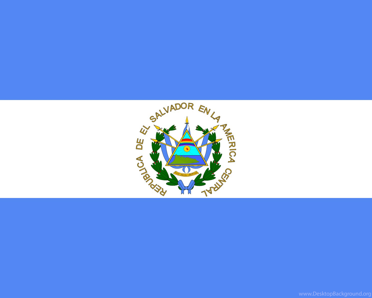 1280x1024 El Salvador Flag Free Large Image Desktop Background