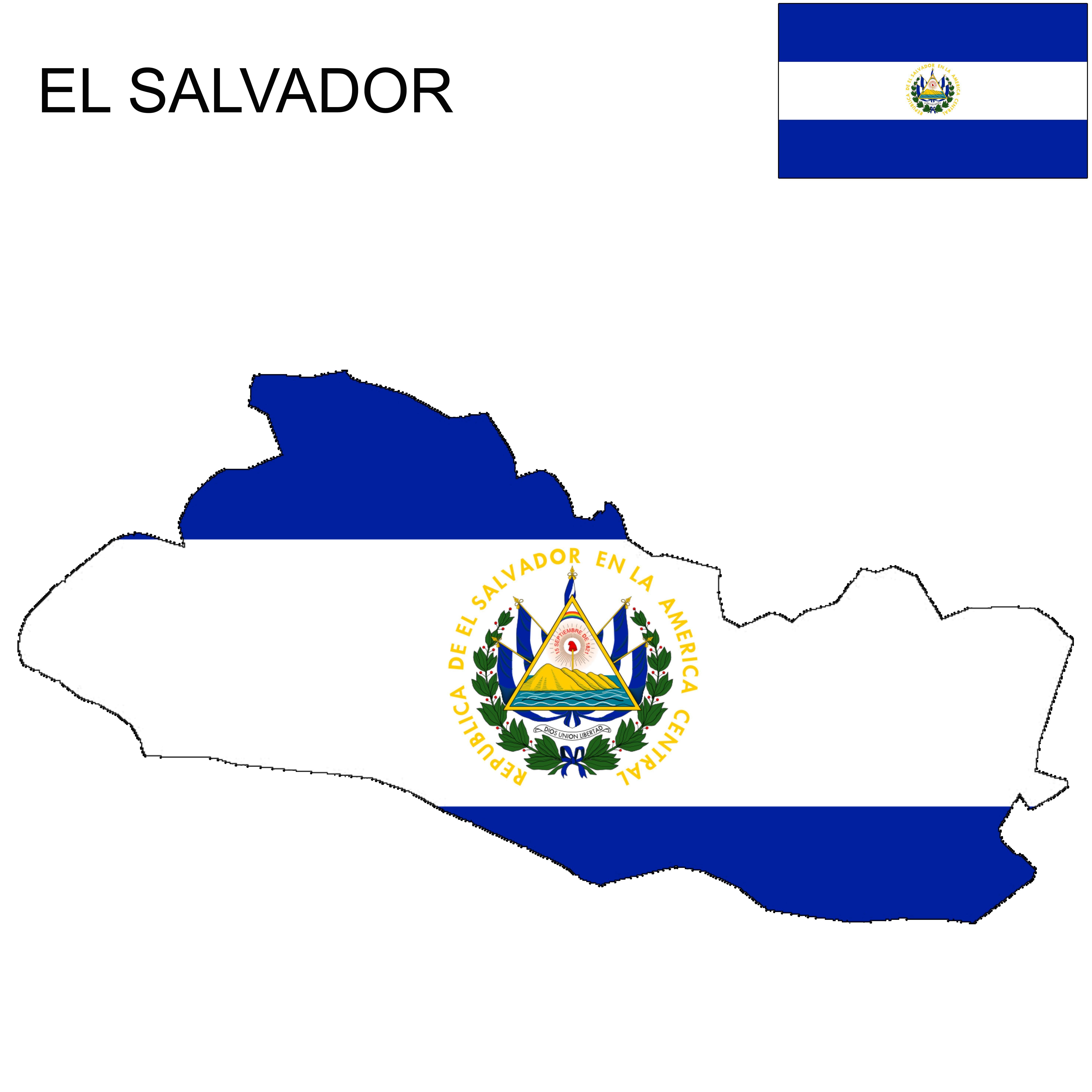 5905x5905 El Salvador Flag Map. El salvador flag, El salvador, Salvador