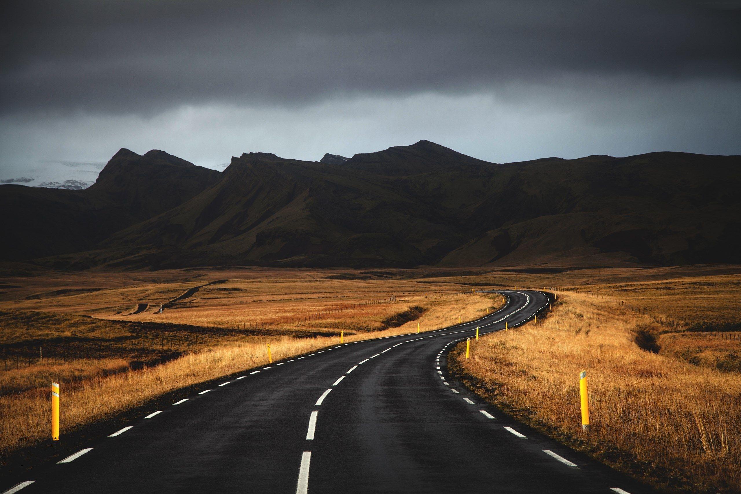 2560x1707 The Open Road In Iceland Wallpaper Lovely Free Empty Road iPhone 6