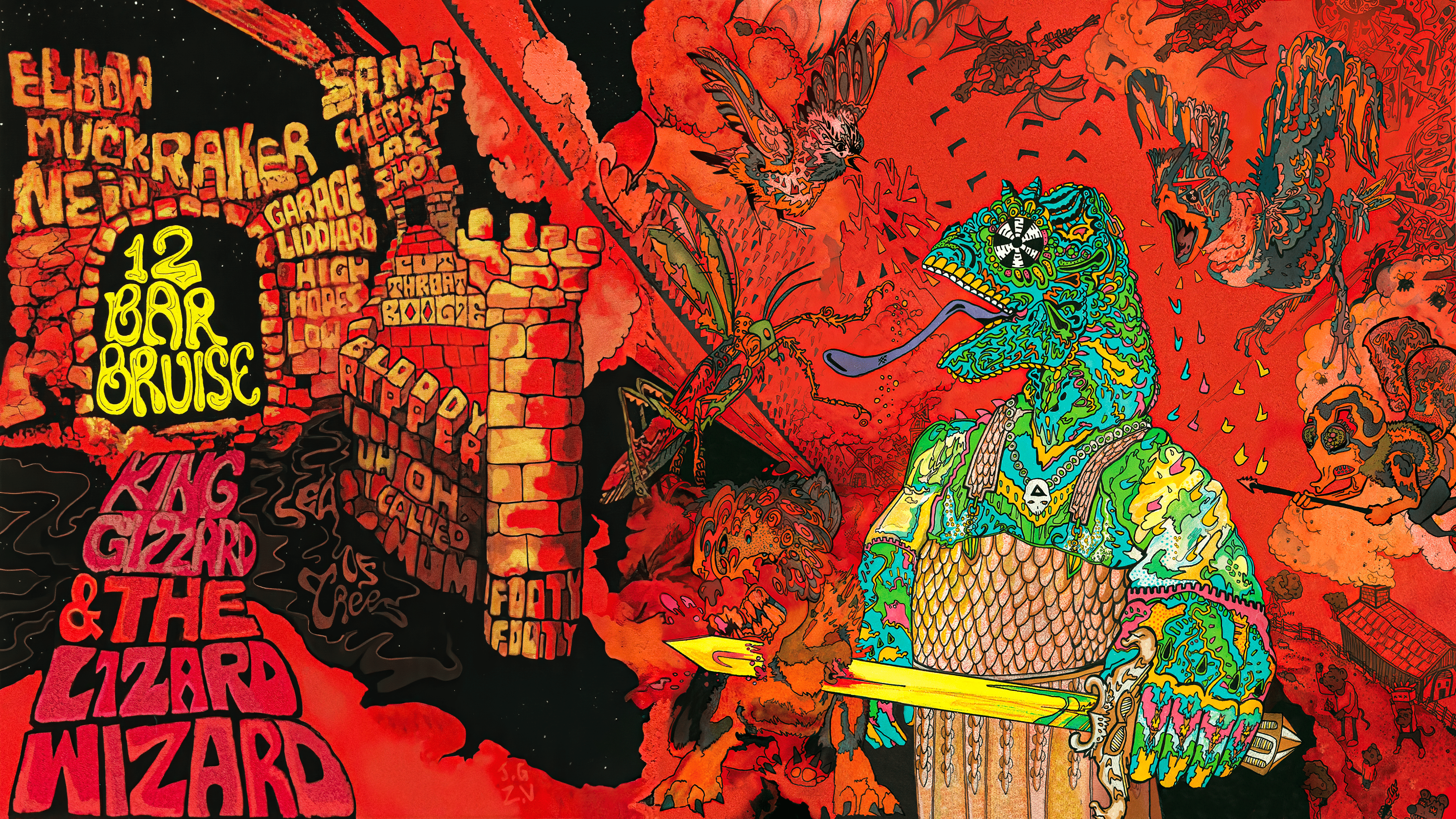 3840x2160 King Gizzard & The Lizard Wizard Bar Bruise (Full Gatefold) [3840x2160]: wallpaper