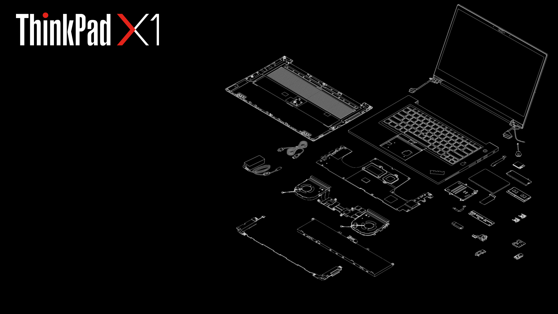 1920x1080 X1 Extreme Exploded Wallpaper (in The Style Of T440p Wallpaper By U Lostwithtrackpad): Thinkpad