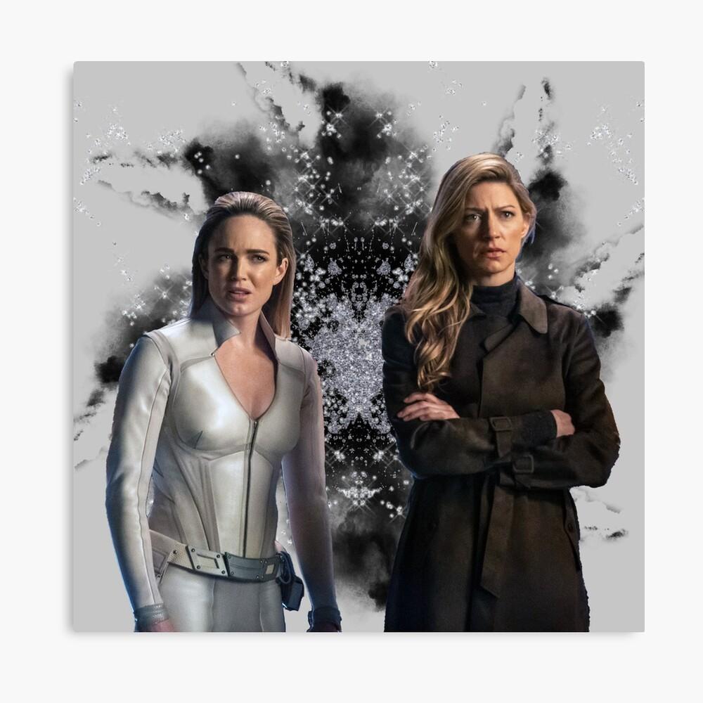 1000x1000 Sara Lance and Ava Sharpe grey background Photographic Print