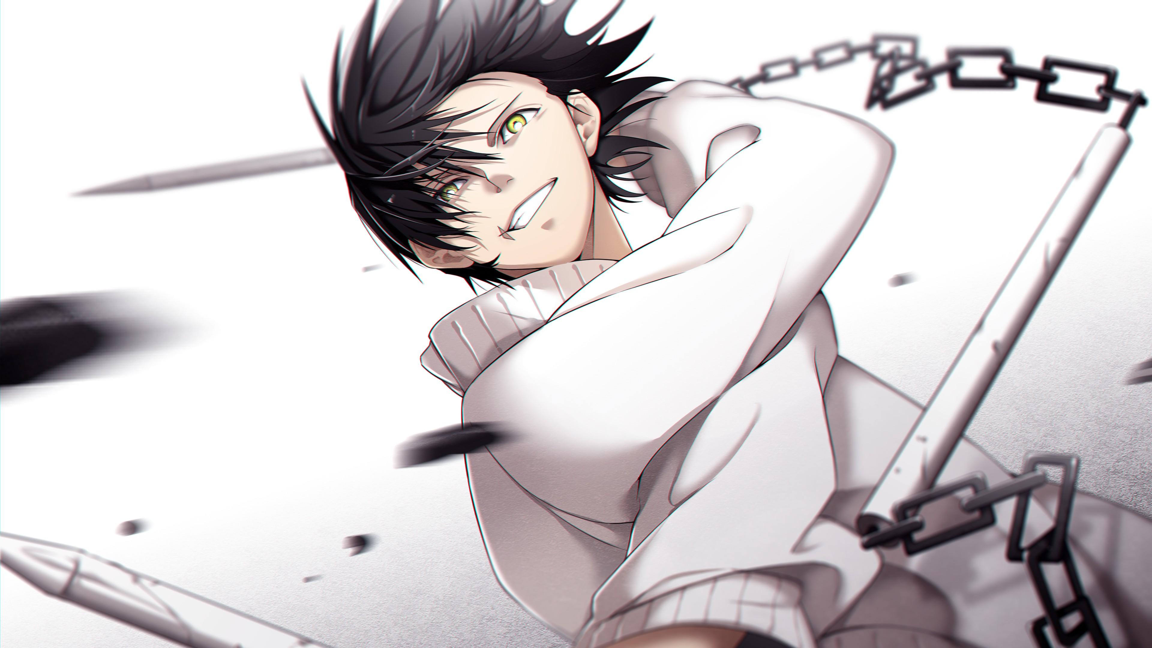 3840x2160 Black Hair Boy Jujutsu Kaisen Toji Fushiguro Yellow Eyes 4K HD Jujutsu Kaisen Wallpaper