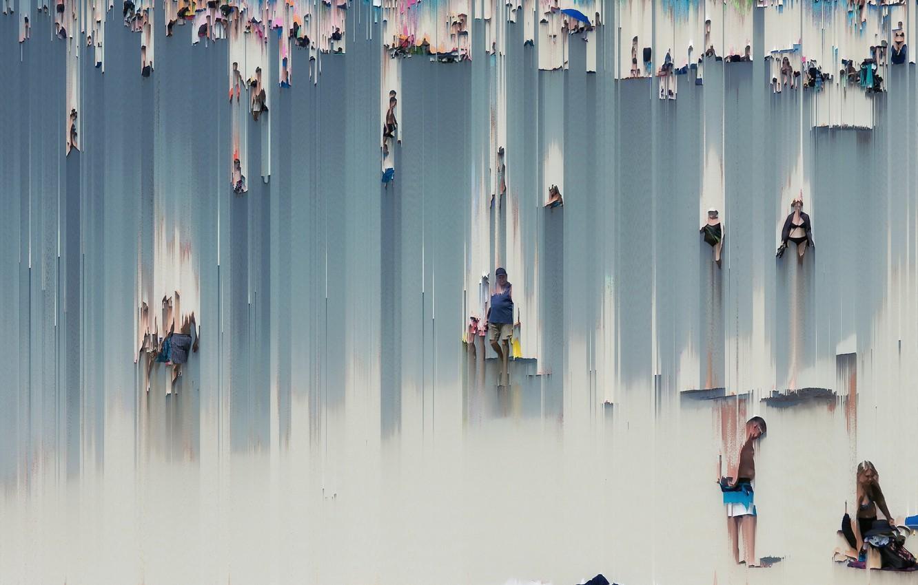 1332x850 Wallpaper beach, people, relaxing image for desktop, section разное