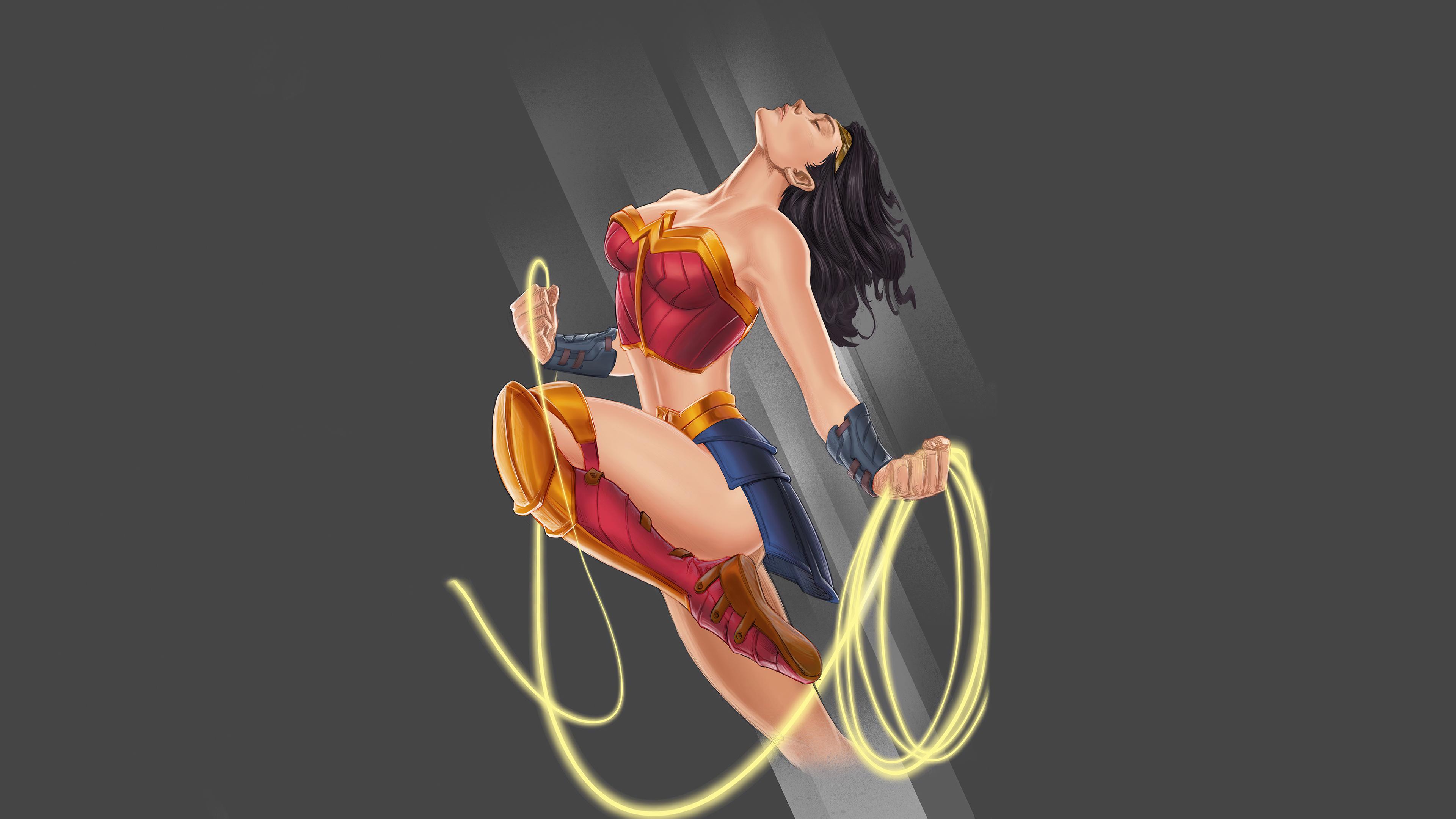 3840x2160 Wonder woman Minimalist artwork 2020 Wallpaper 4k Ultra HD