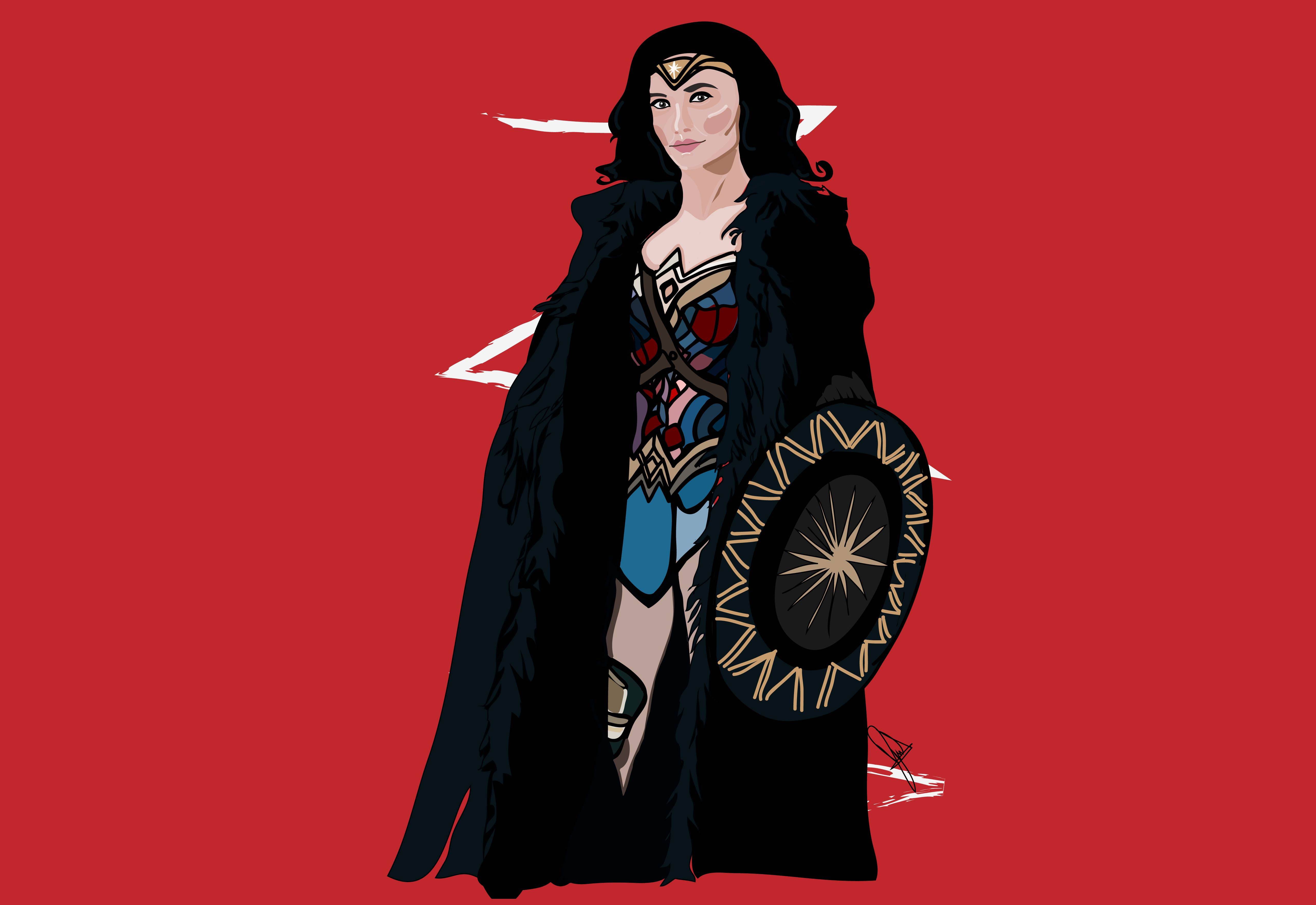 5120x3521 Wonder Woman Minimalist Wallpaper, HD Minimalist 4K Wallpaper, Image, Photo and Background