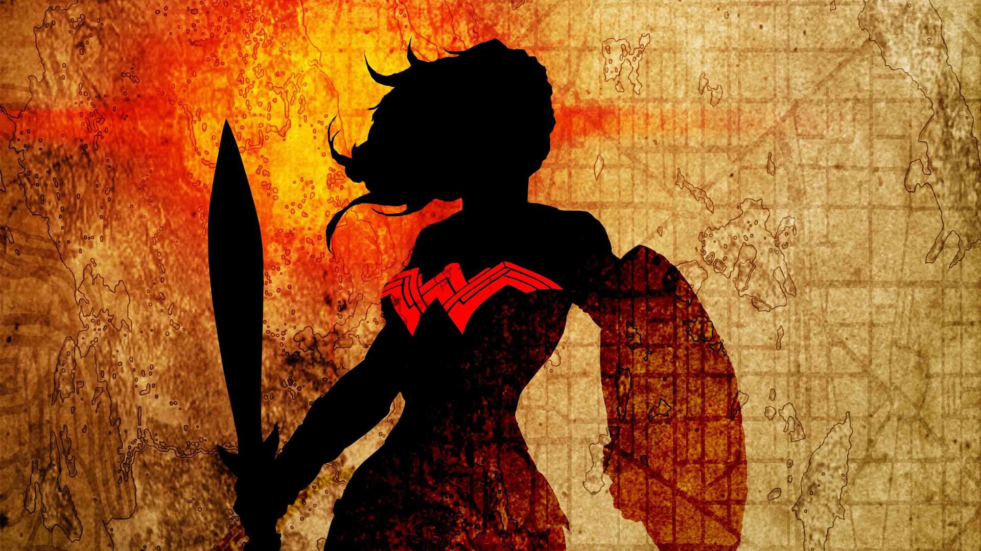 1920x1080 Wonder Woman Newart Minimal, HD Superheroes, 4k Wallpaper, Image, Background, Photo and Picture