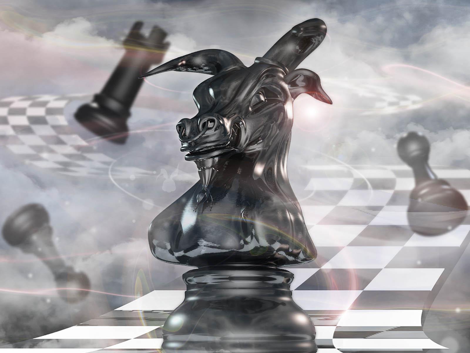 Wallpaper macro, horse, the game, chess, Board, figure, black background,  king for mobile and desktop, section разное, resolution 1920x1080 - download