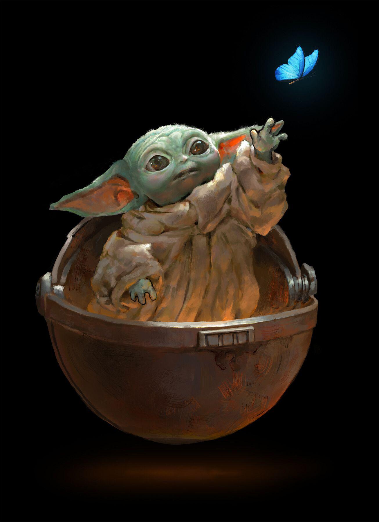 1306x1800 Baby Yoda. Yoda art, Star wars artwork, Star wars art
