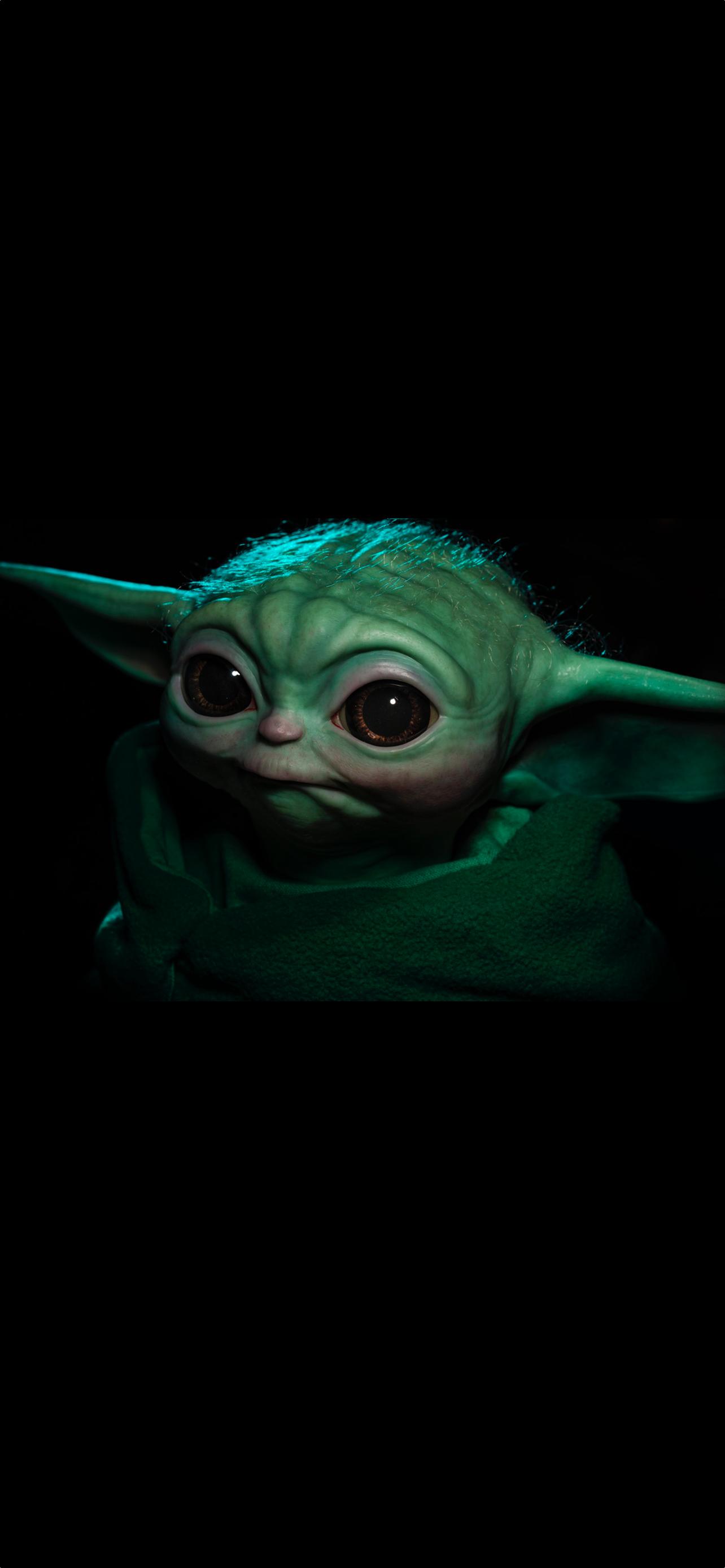1284x2778 beautiful wallpaper of Grogu (the Child also known as Baby Yoda)