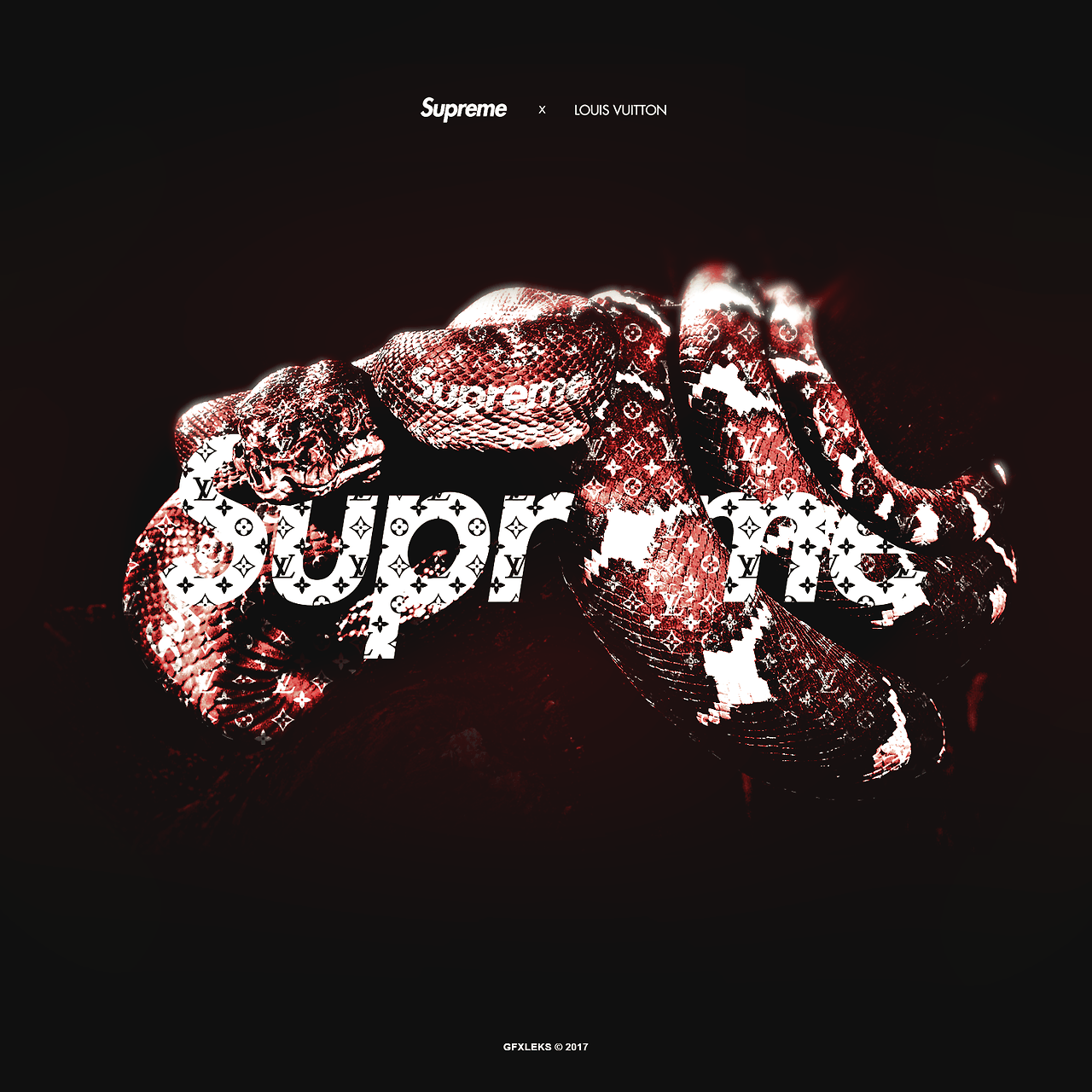 supreme with gucci snake