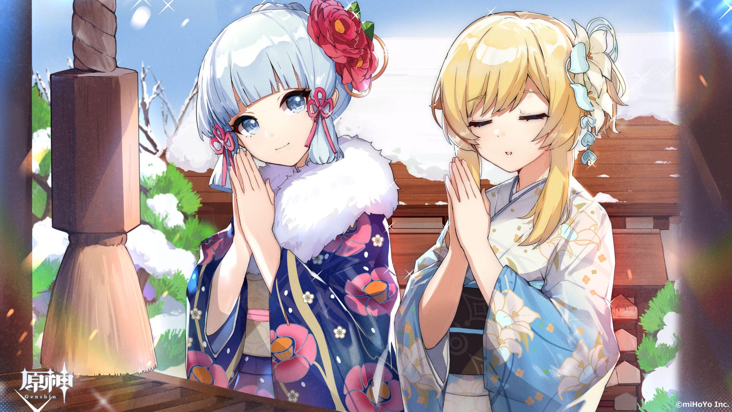 2560x1440 Genshin Impact and Inazuma Teased in New Years 2021 Artwork