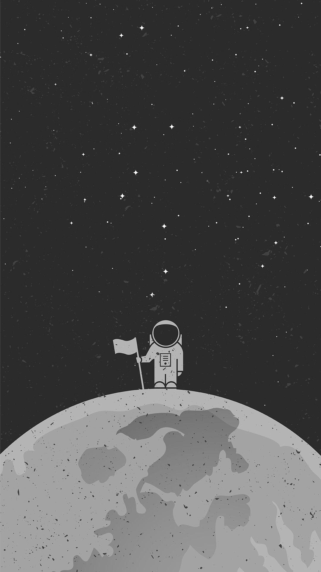1080x1920 Man On The Moon Wallpaper