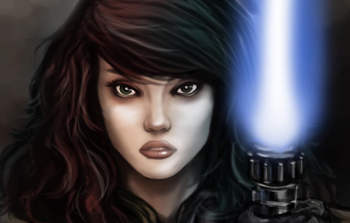 1332x850 Wallpaper look, girl, art, Star wars, character, Mara Jade, Mara Jade image for desktop, section фильмы