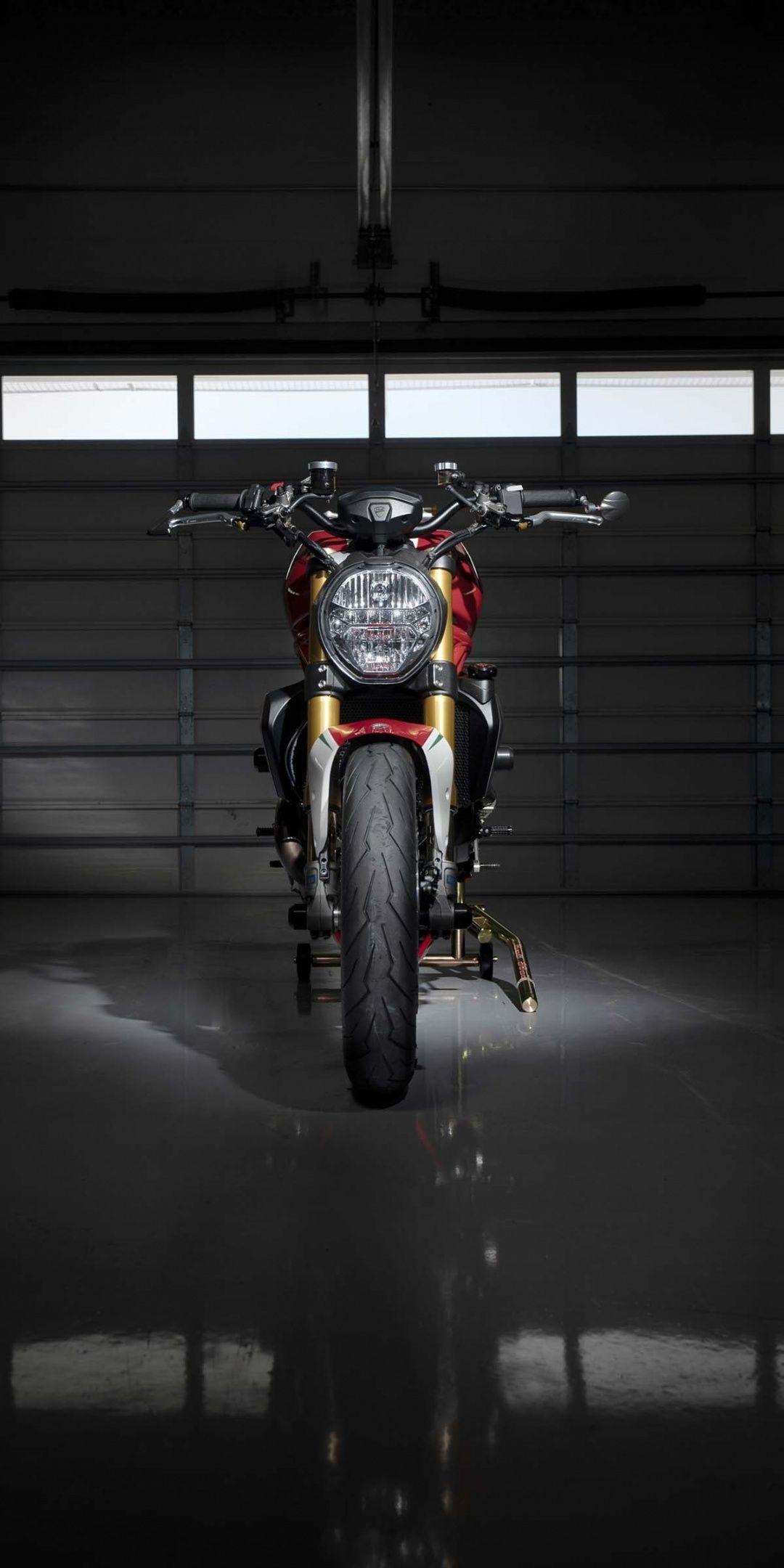 1080x2160 Ducati Monster 1200 Tricolore, basement, 1080x2160 wallpaper. Ducati monster, Ducati monster Ducati