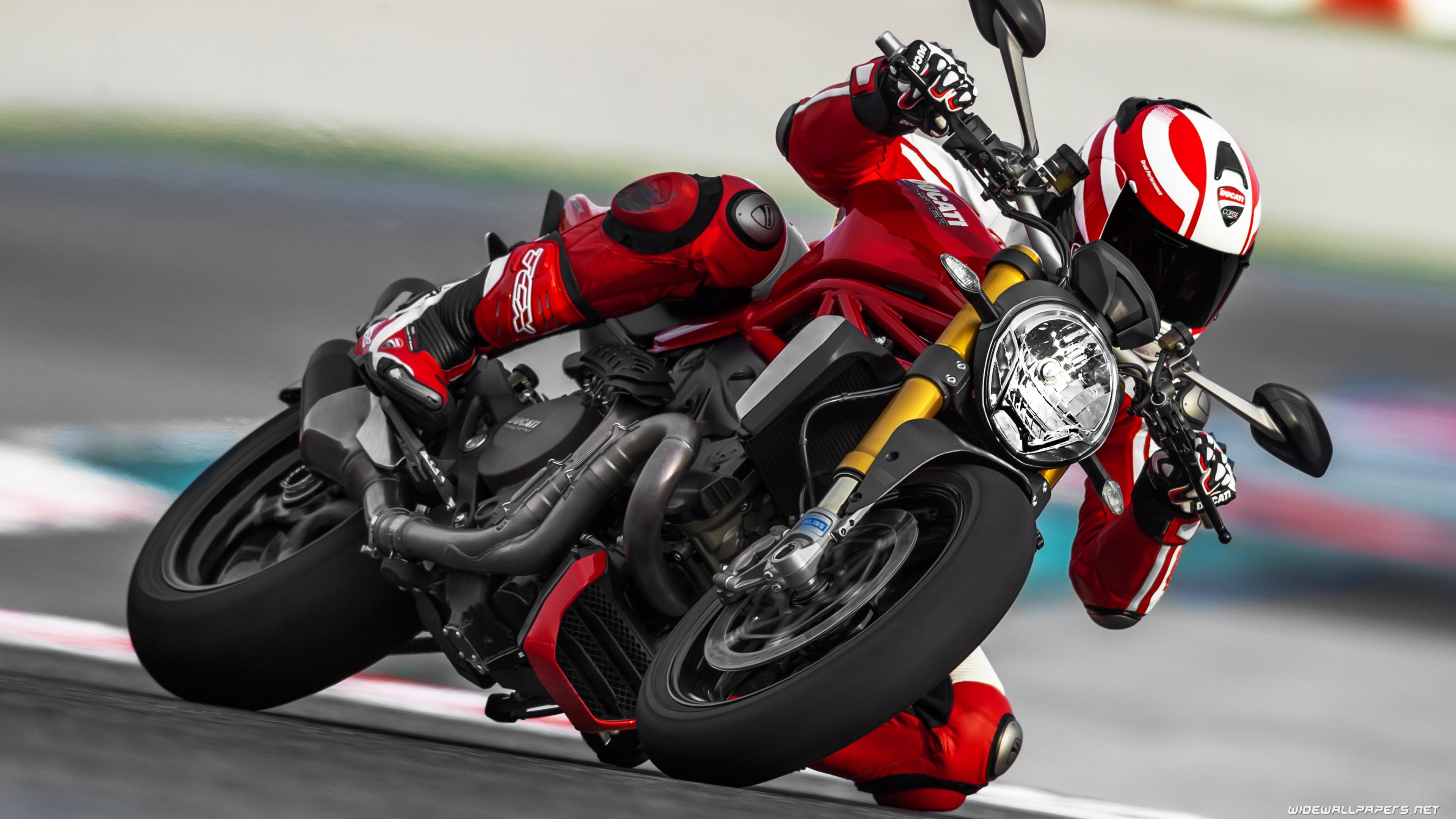 3840x2160 Ducati Monster 1200 S motorcycle desktop wallpaper 4K Ultra HD
