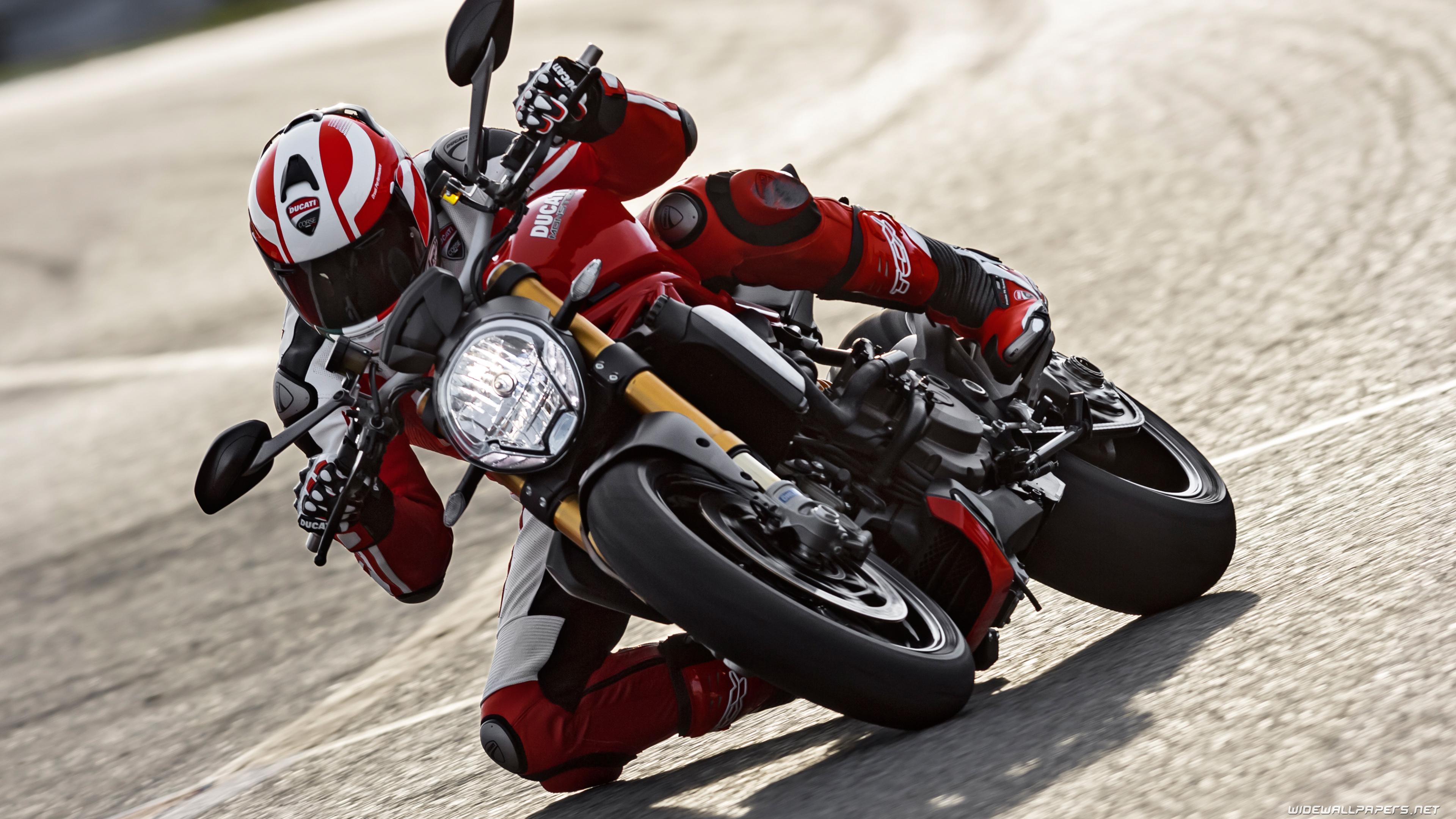 3840x2160 Ducati Monster 1200 S motorcycle desktop wallpaper 4K Ultra HD