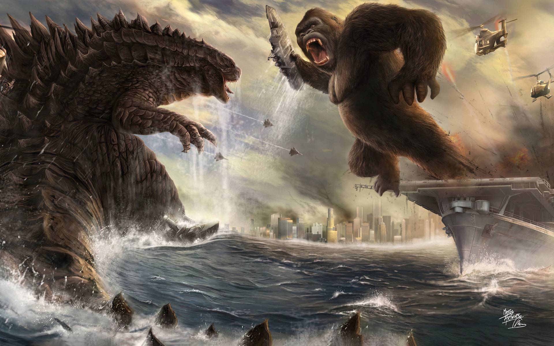 1920x1200 Godzilla vs Kong New 2021 1200P Wallpaper, HD Movies 4K Wallpaper, Image, Photo and Background