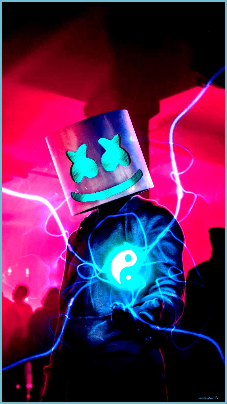 Hình nền iPhone 873x1552 Marshmallo Neon - Marshmallo Neon miễn phí hàng đầu - Hình nền Marshmello 3D https://wallpaperaccess.com/full/6356612.png