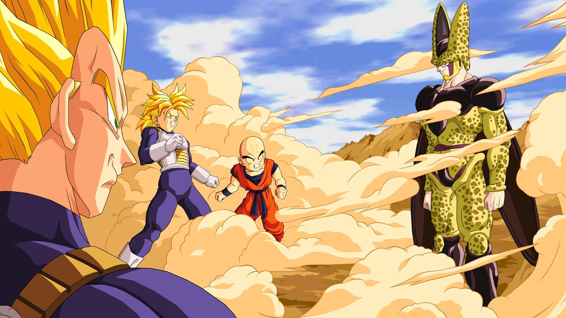 1920x1080 1920x1080 dragon ball super saiyan cell character trunks character vegeta krillin perfect cell anime wallpaper JPG 388 kB