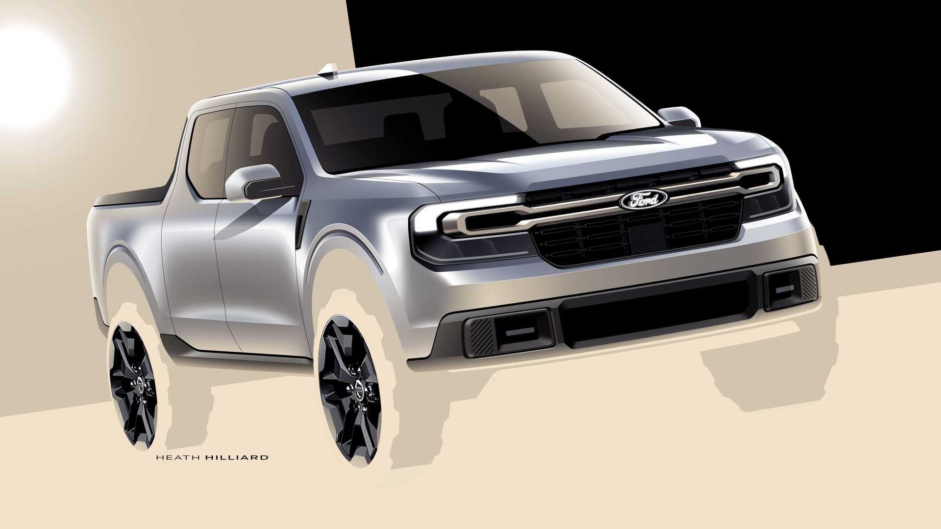 1920x1080 Ford Maverick Lariat Design Sketch Wallpaper (35)