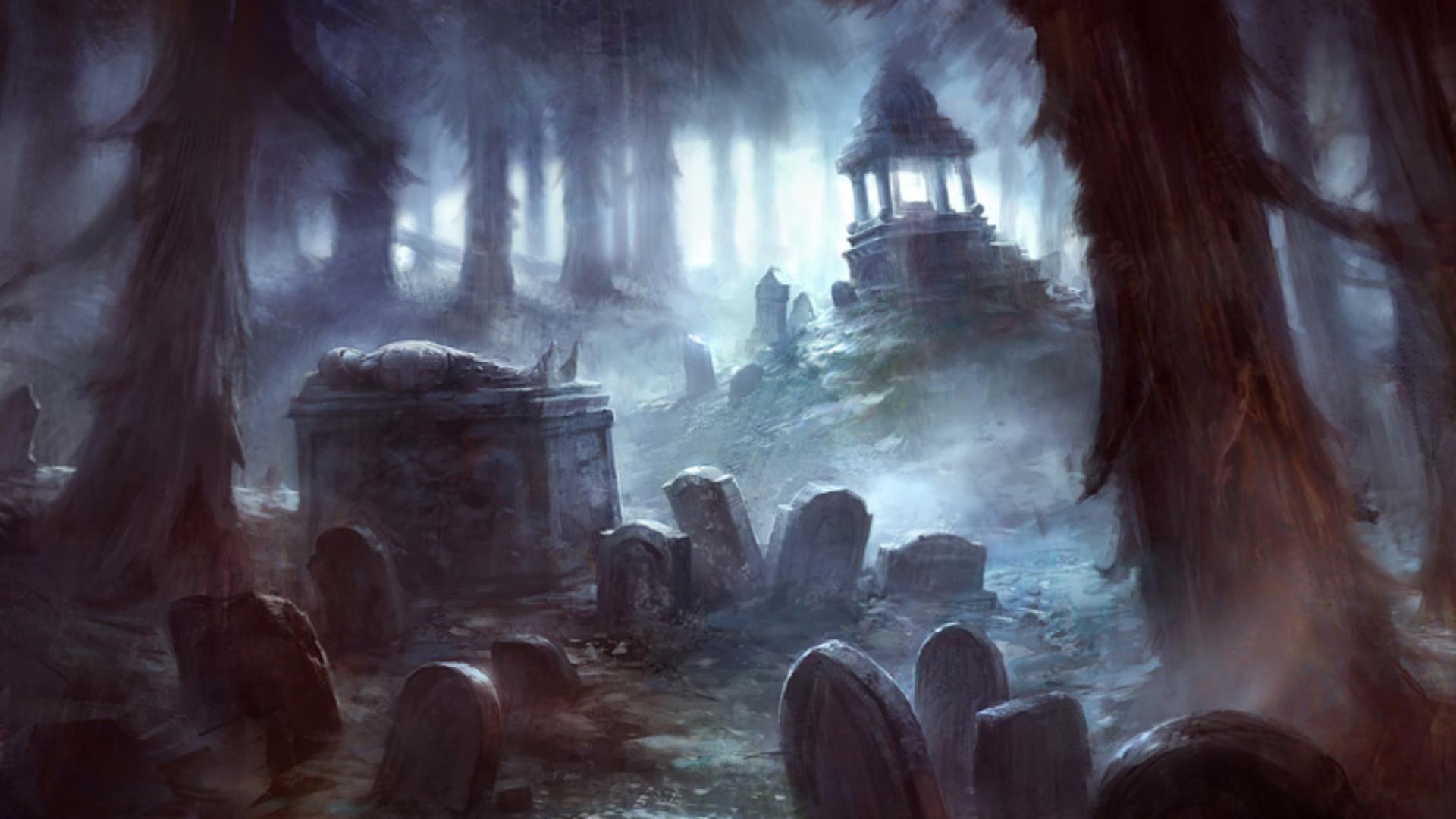 Spooky Graveyard Wallpapers - Top Free Spooky Graveyard Backgrounds ...